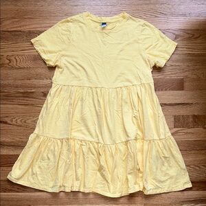 Old Navy Yellow Tiered Mini Sundress